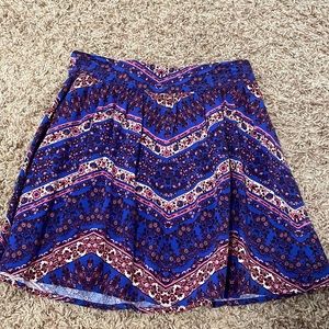 purple and pink flowery skirt